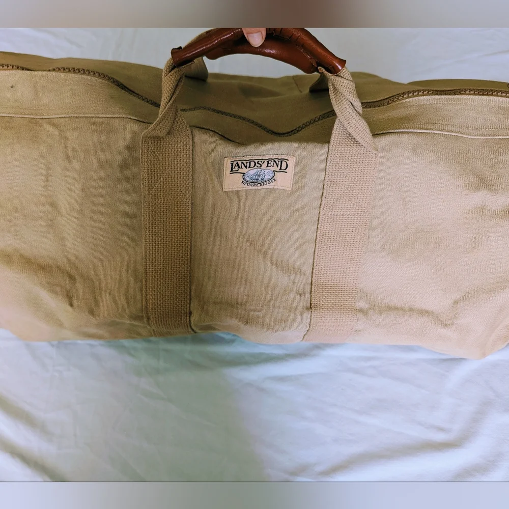Lands' End Vintage Square Rigger Duffel Bag